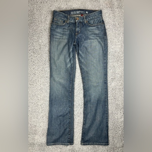 Guess Jeans Womens 29 Carla Boot Cut Denim Regular Party Streetwear Classic - Picture 1 of 5